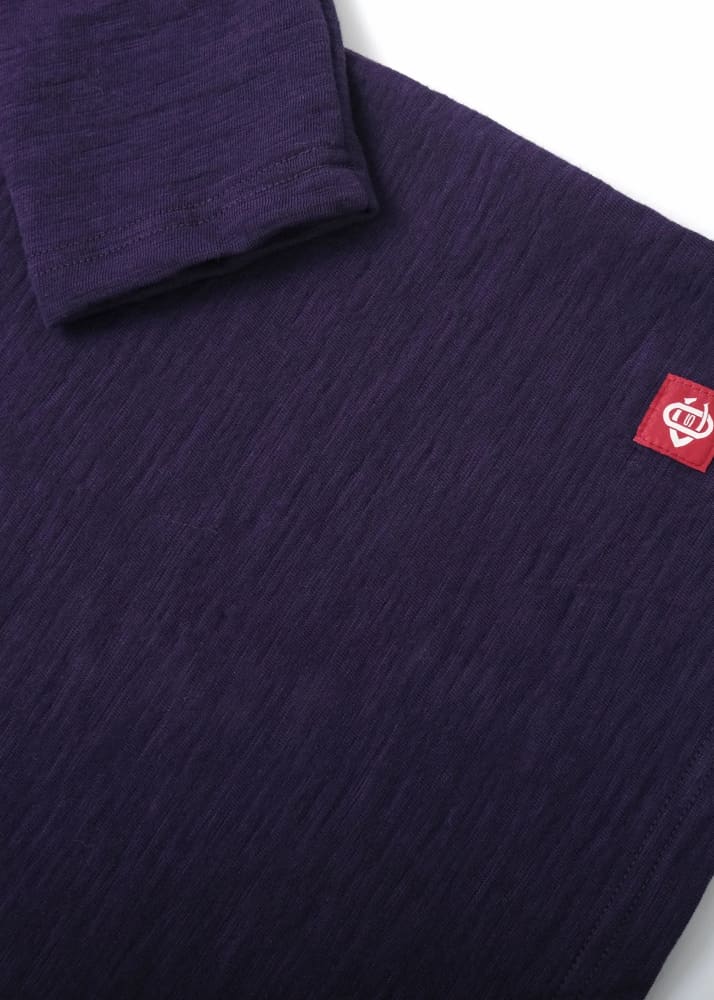 Outclass- Double Slub L/S Pocket T-Shirt in Eggplant - Tees