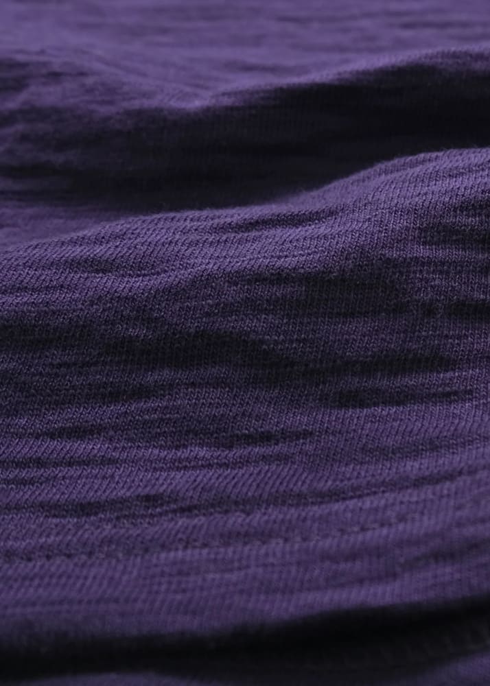 Outclass- Double Slub L/S Pocket T-Shirt in Eggplant - Tees