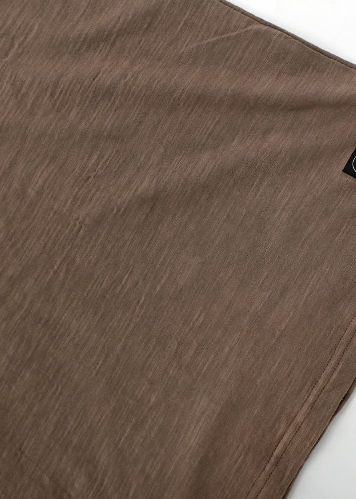 Outclass- Slub Short Sleeve Polo in Mocha