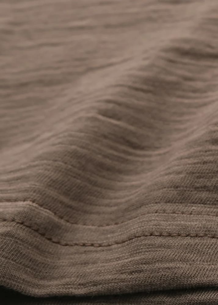 Outclass- Slub Short Sleeve Polo in Mocha