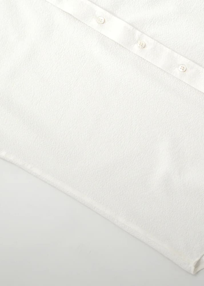 Outclass- White Ripstop Seersucker Classic Shirt - Button