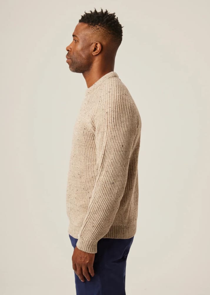 Peregrine - Ford Crew Jumper in Oatmeal - Sweater & Knitwear