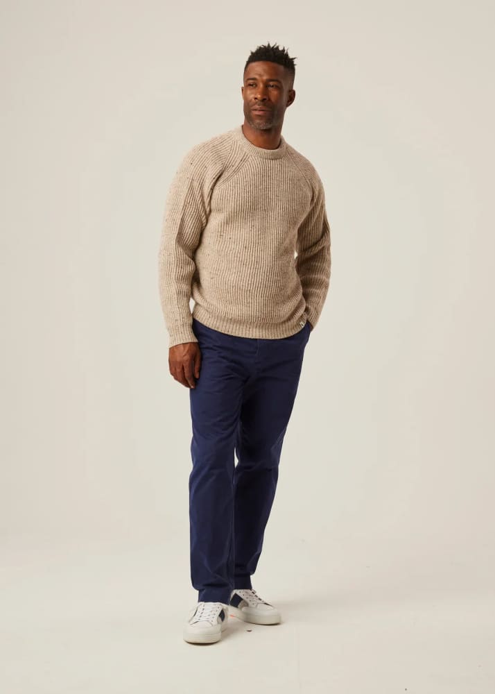 Peregrine - Ford Crew Jumper in Oatmeal - Sweater & Knitwear