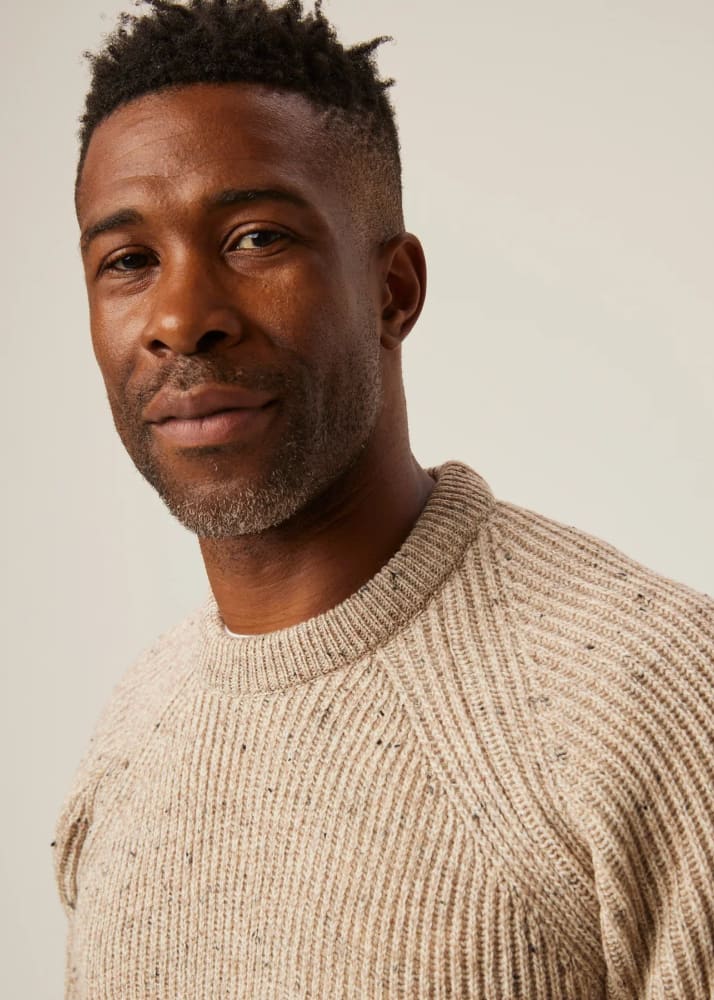 Peregrine - Ford Crew Jumper in Oatmeal - Sweater & Knitwear