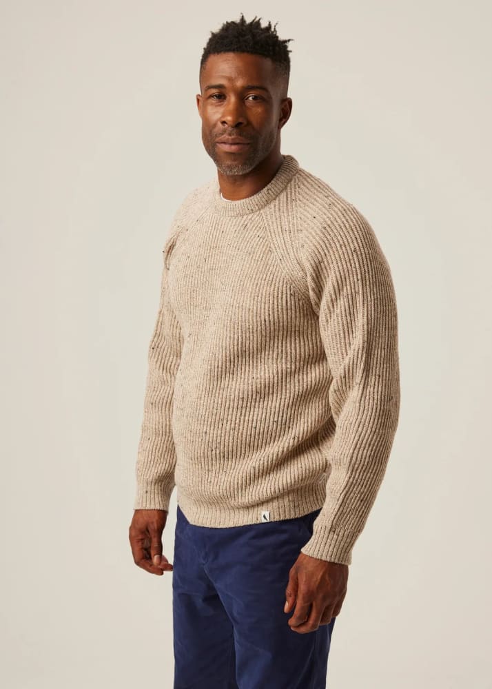 Peregrine - Ford Crew Jumper in Oatmeal - Sweater & Knitwear