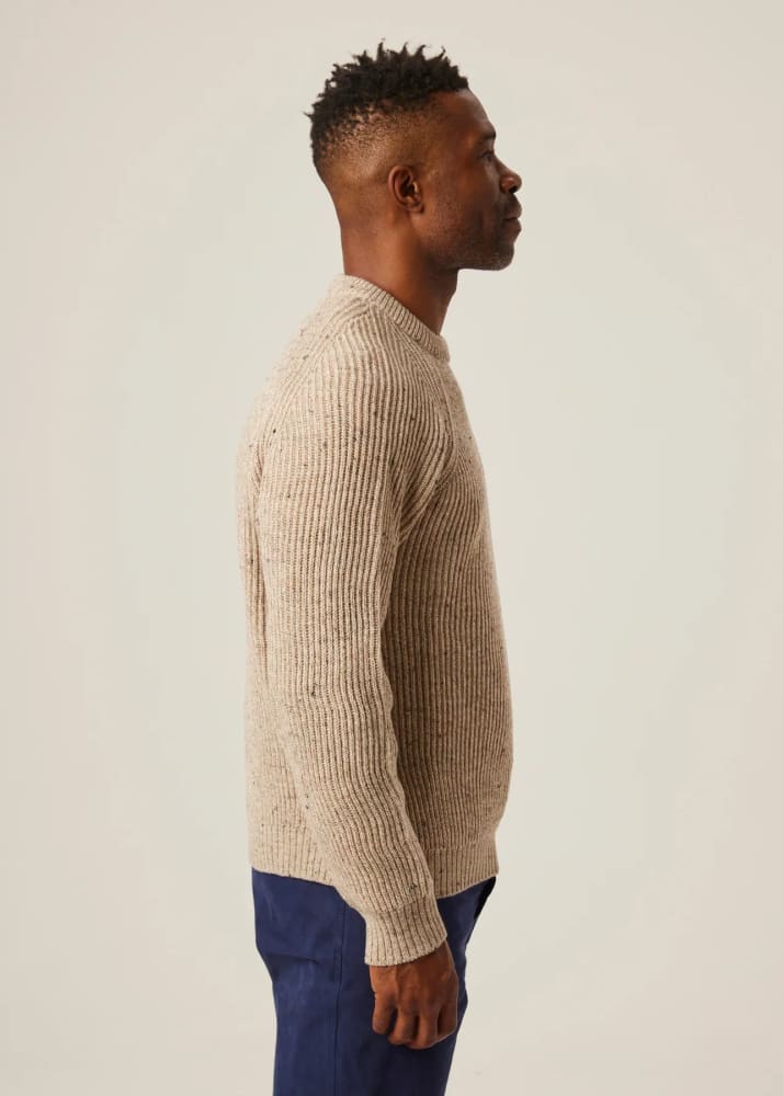 Peregrine - Ford Crew Jumper in Oatmeal - Sweater & Knitwear