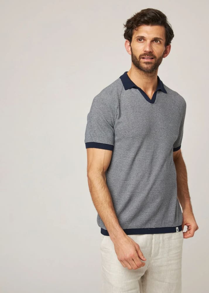 Peregrine - Lynton Polo Shirt in Navy