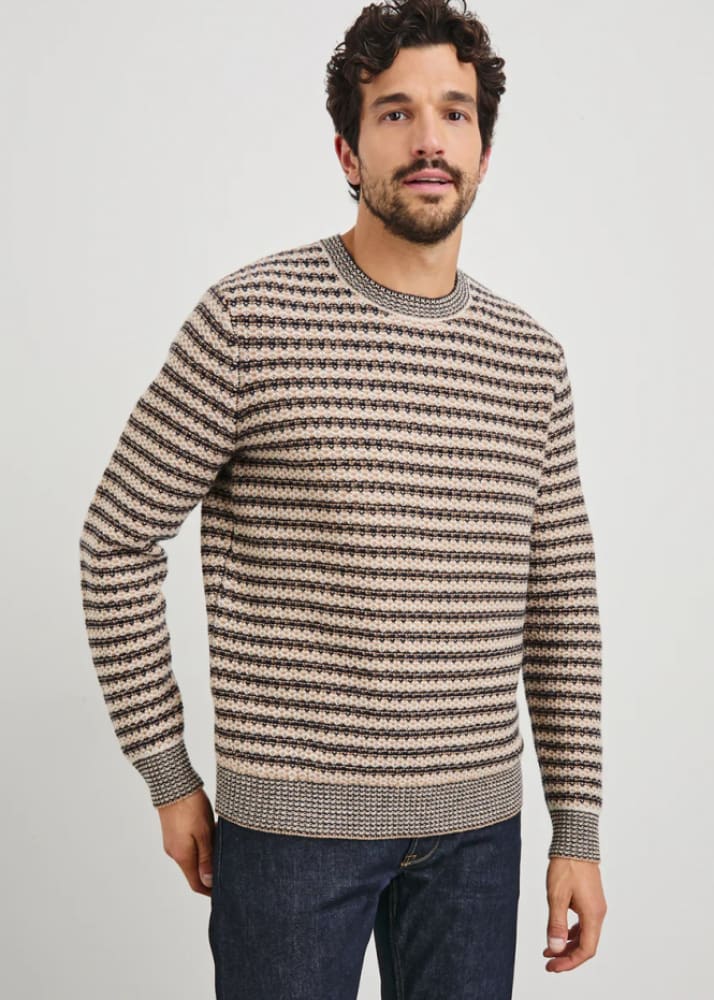 Rails - Carrick Sweater in Navy Oat Stripe - sweater