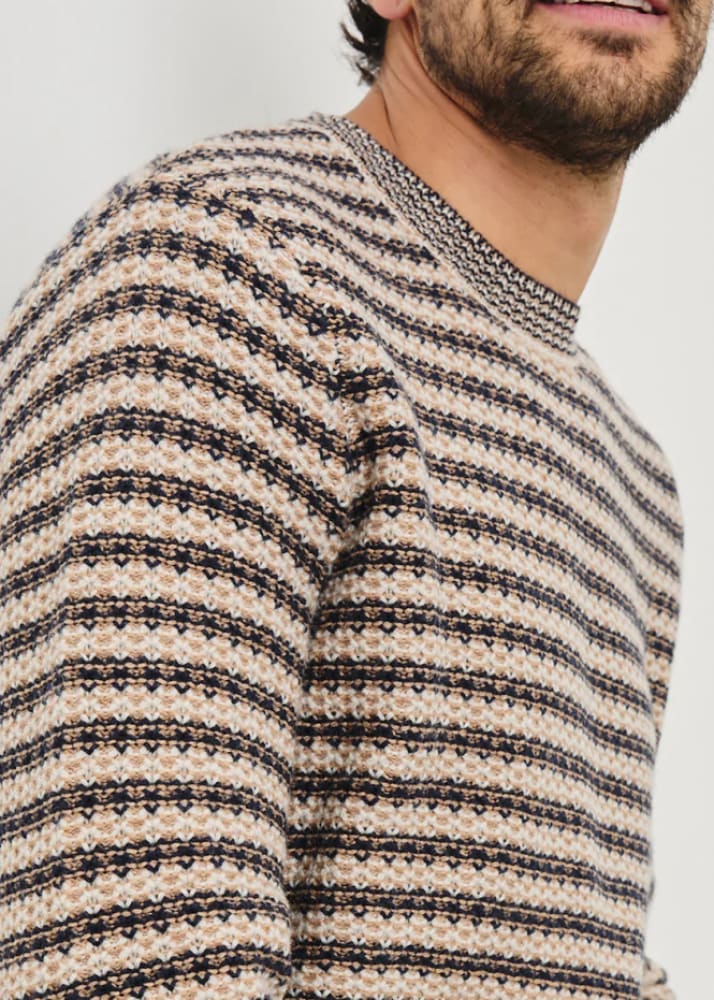 Rails - Carrick Sweater in Navy Oat Stripe - sweater