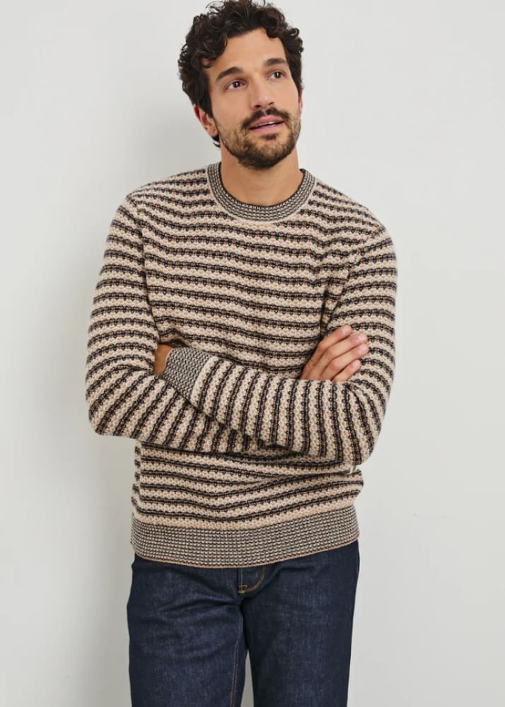 Rails - Carrick Sweater in Navy Oat Stripe - sweater