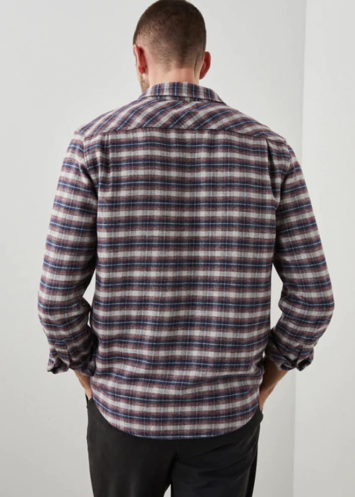 Rails- Forrest Shirt in Dusk Berry Grey Melange - button