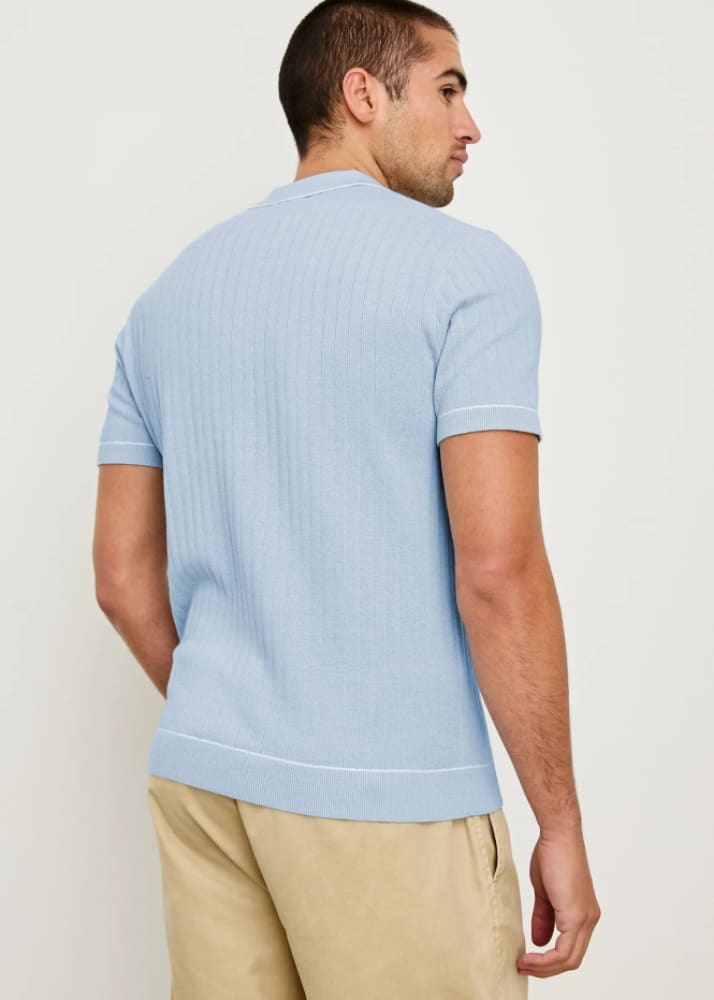 Rails - Hardy Polo Shirt in Light Blue Melange