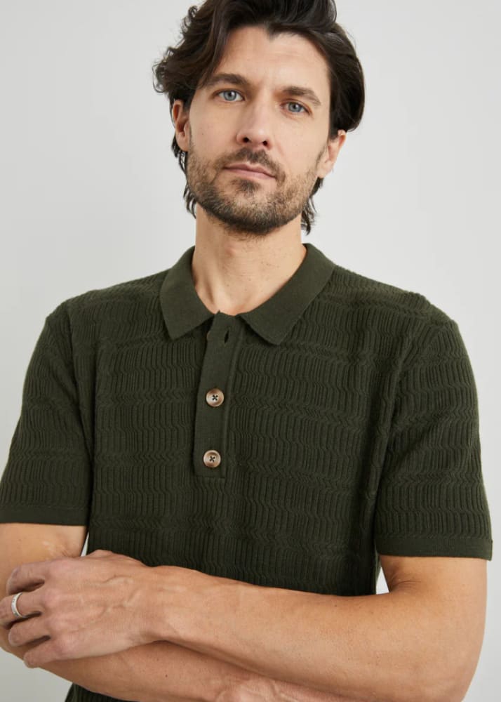 Rails - Nathan Polo Shirt in Ancient Olive - top