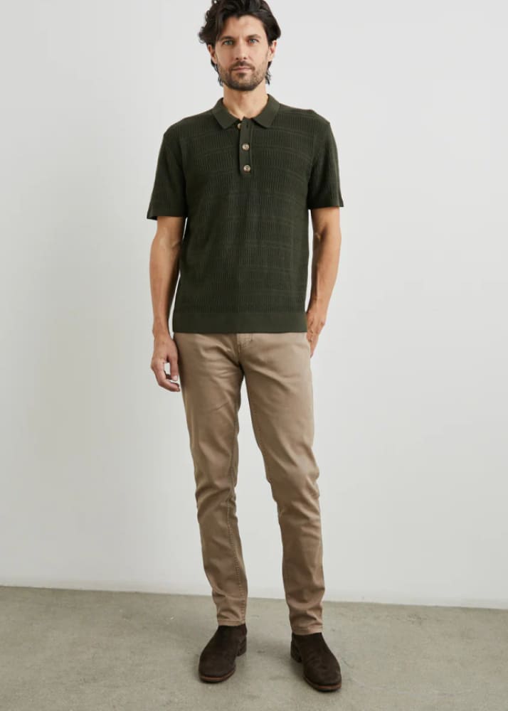 Rails - Nathan Polo Shirt in Ancient Olive - top