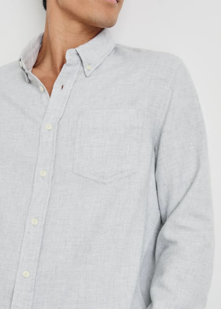 Rails Runson Button Down in Heather Grey Shirting