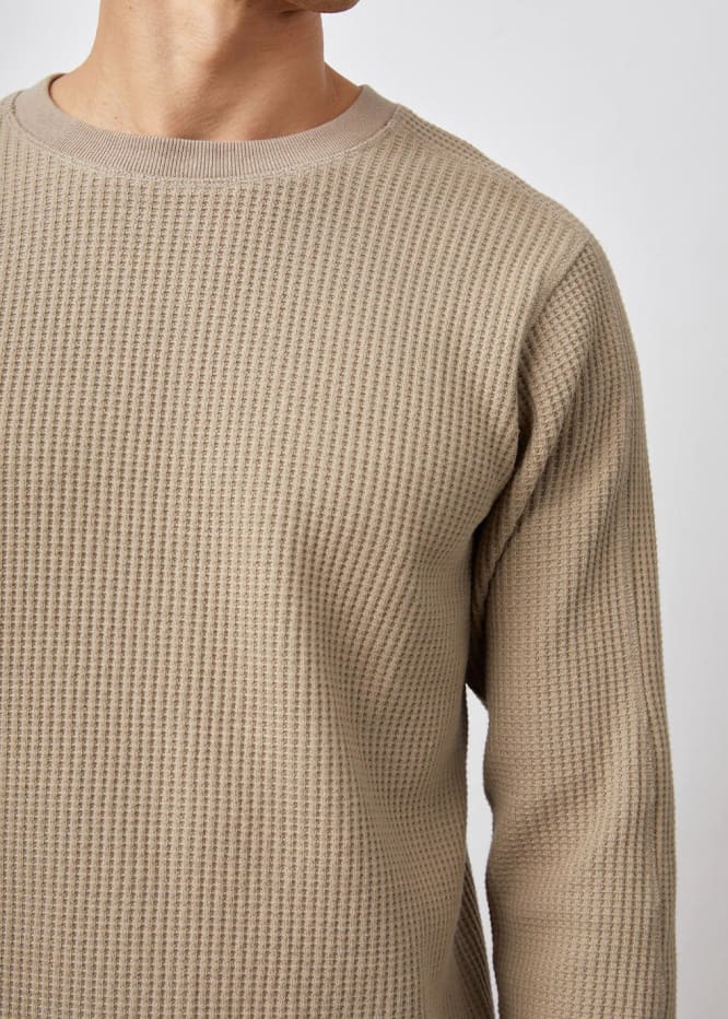 Rails- Wade Thermal Long Sleeve in Barley - sweater