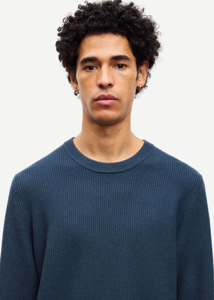 Samsoe Sadem Sweater in Midnight Navy & Knitwear