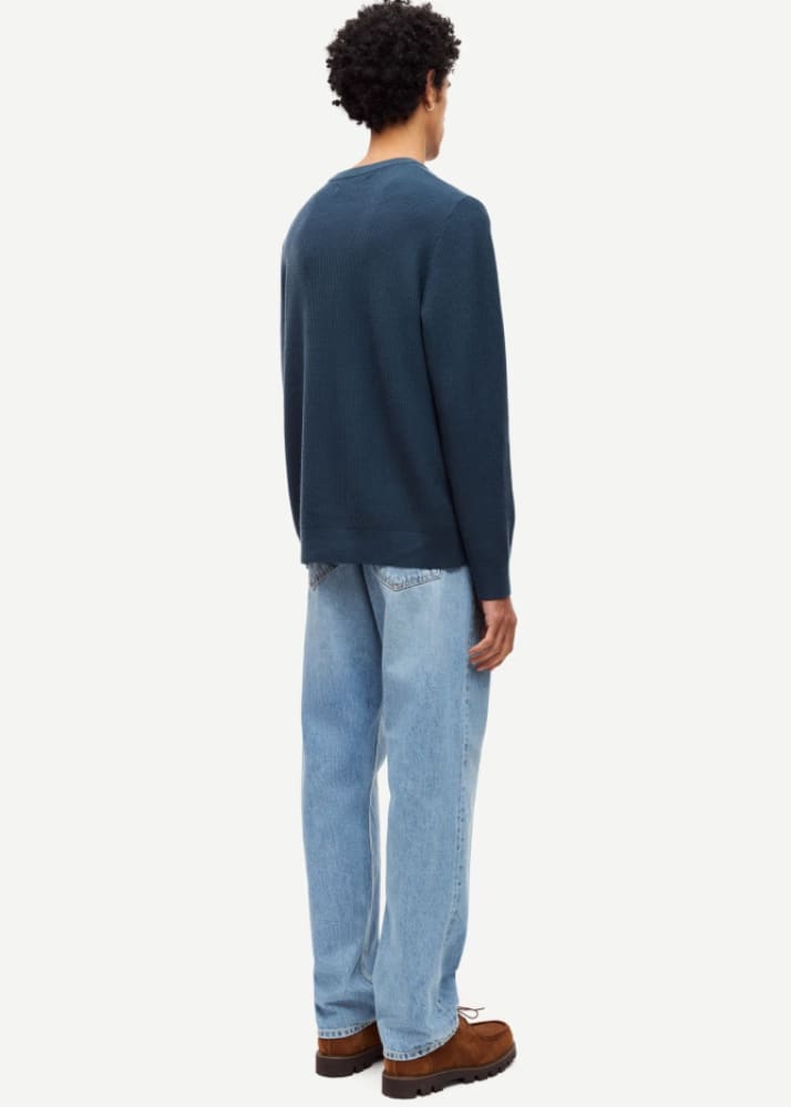 Samsoe Sadem Sweater in Midnight Navy & Knitwear