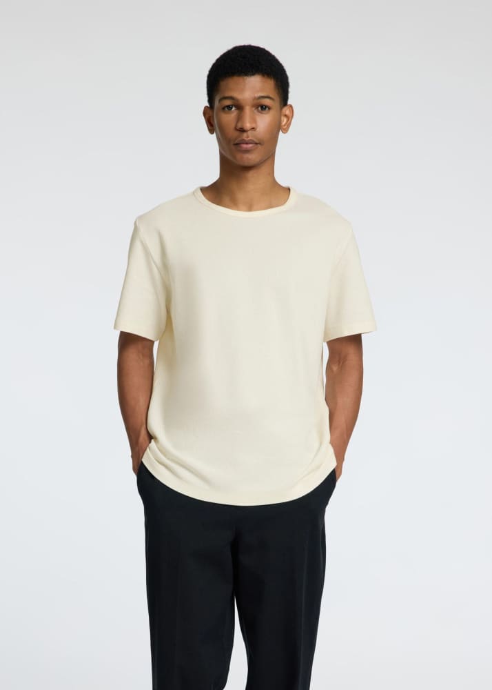 SELECTED - Classic T-Shirt in Egret - Tees & Tanks