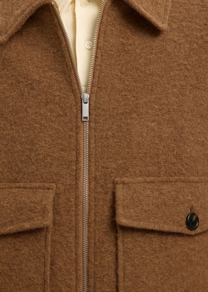 SELECTED - Jakob Wool Blend Jacket in Chipmunk