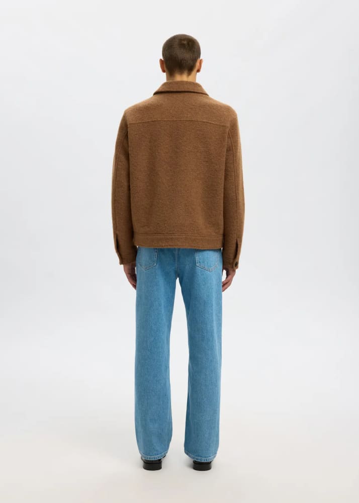SELECTED - Jakob Wool Blend Jacket in Chipmunk