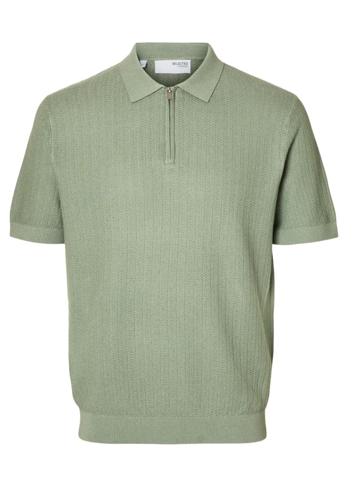 SELECTED - Kylian Polo Shirt in Iceberg Green