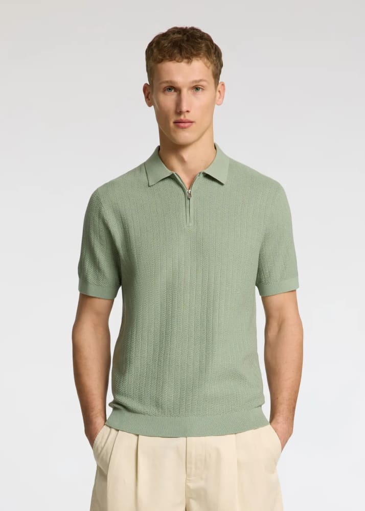 SELECTED - Kylian Polo Shirt in Iceberg Green