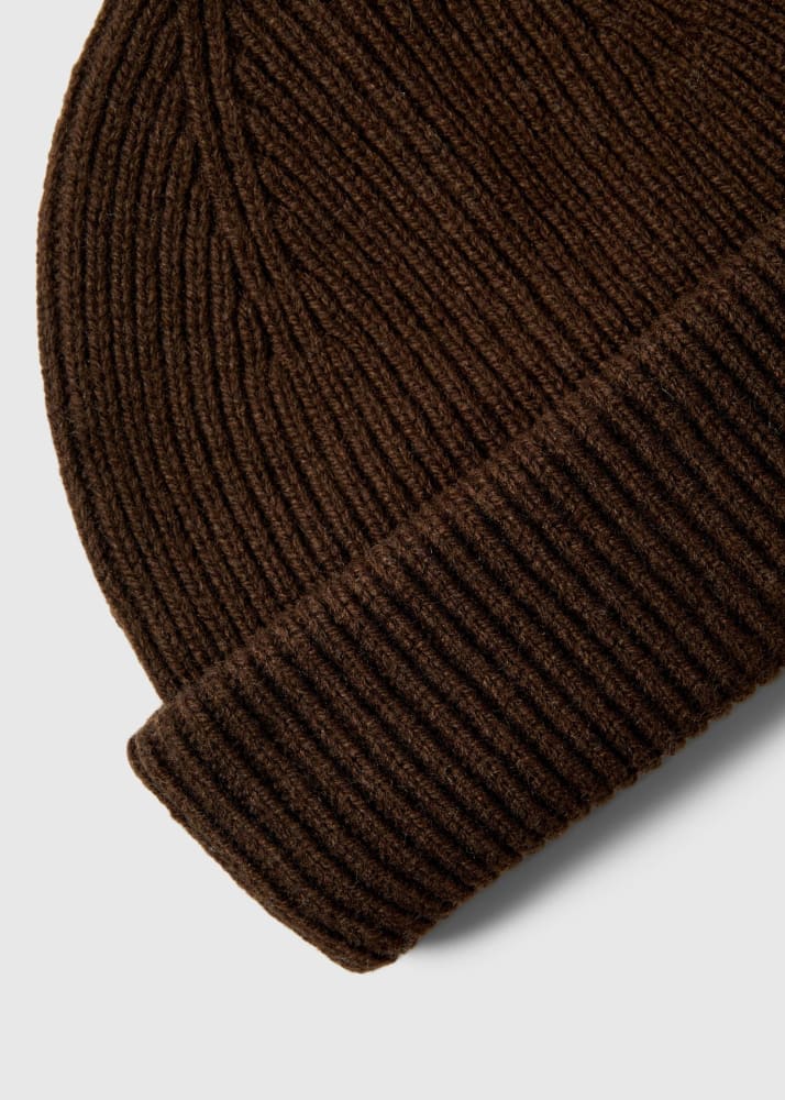 SELECTED- Mason Merino Sailor Wool Beanie - Demitasse