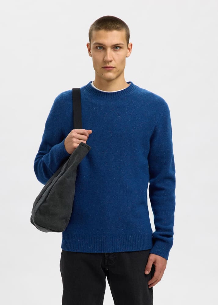 SELECTED- Neil Wool Blend Jumper in Set Sail - Sweater &
