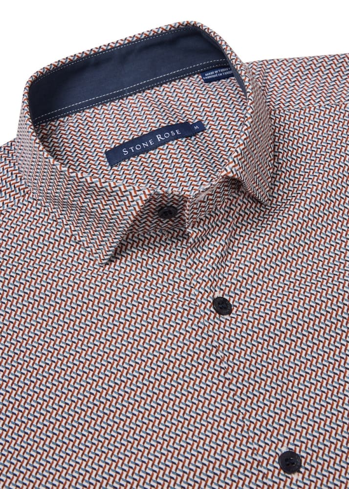 Stone Rose - Nova Micro Weave Shit in Medium Orange