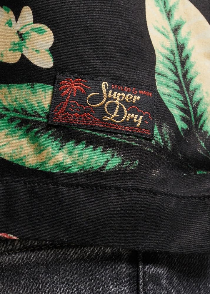 SuperDry- Black Pineapple Vintage Hawaiian Short Sleeve