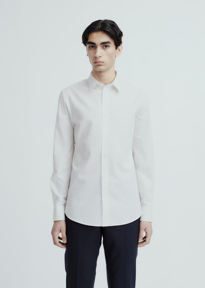 Tiger of Sweden- Adley Shirt in Winter White - button