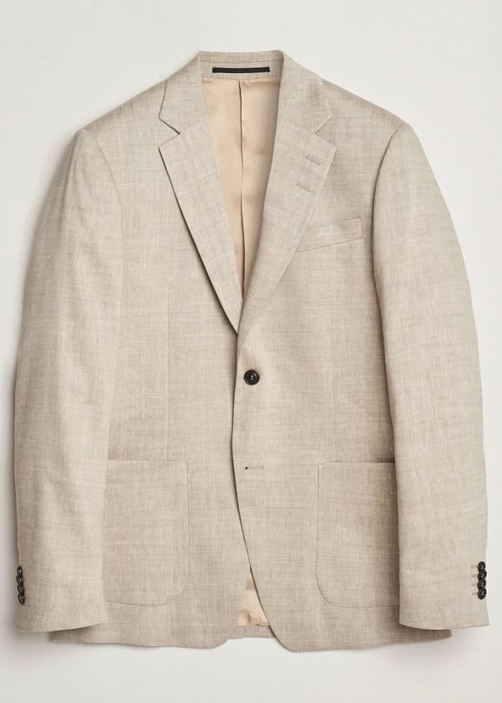 Tiger of Sweden- Justin P Linen Blend Jacket in Soft Latte
