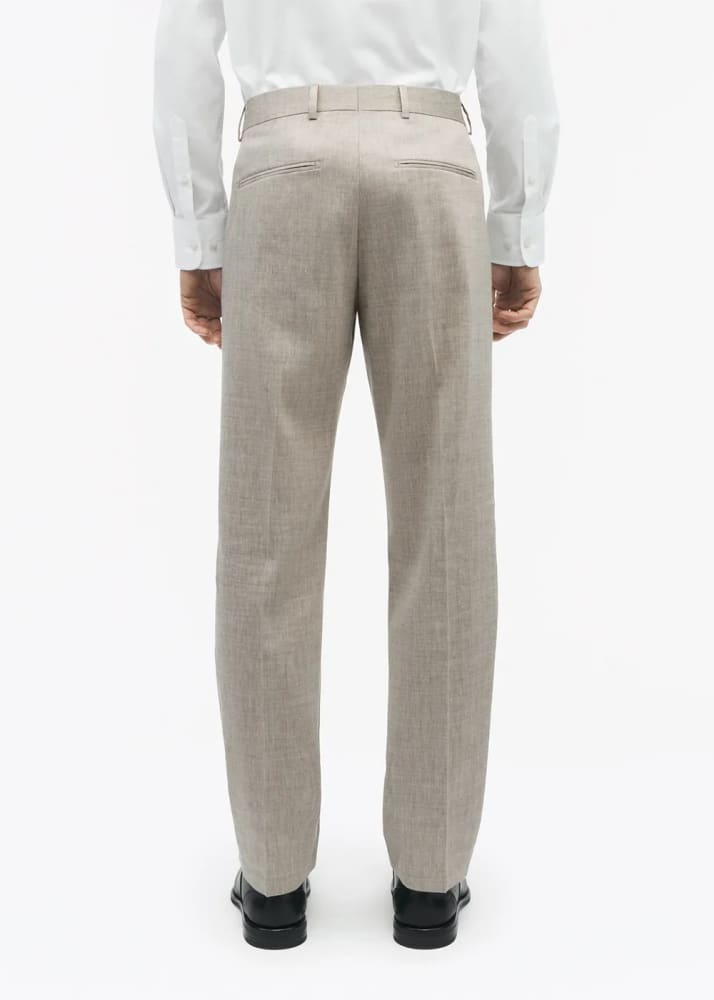 Tiger of Sweden- Tense Linen Blend Trousers in Soft Latte