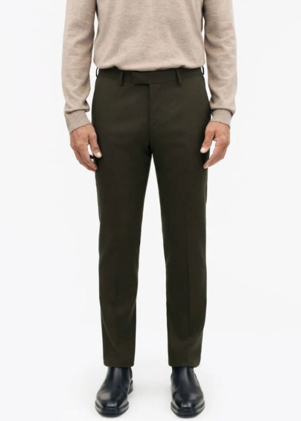 Tiger of Sweden- Tenuta Trousers in Dark Green Wool - bottom