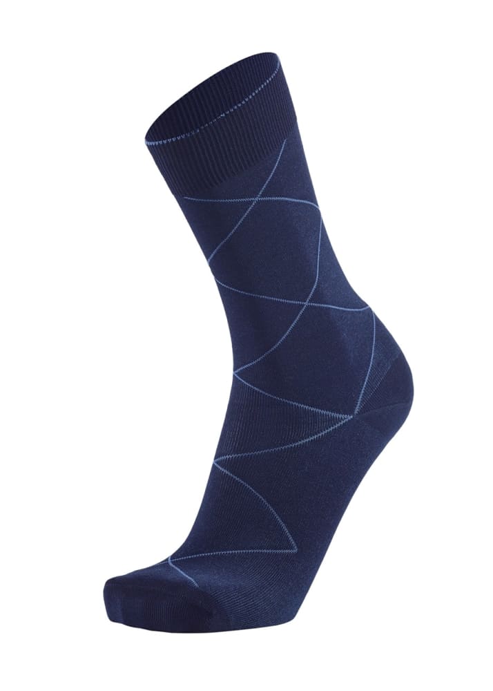 Westmister- 2 Color Square Socks - Blue/Blue - sock