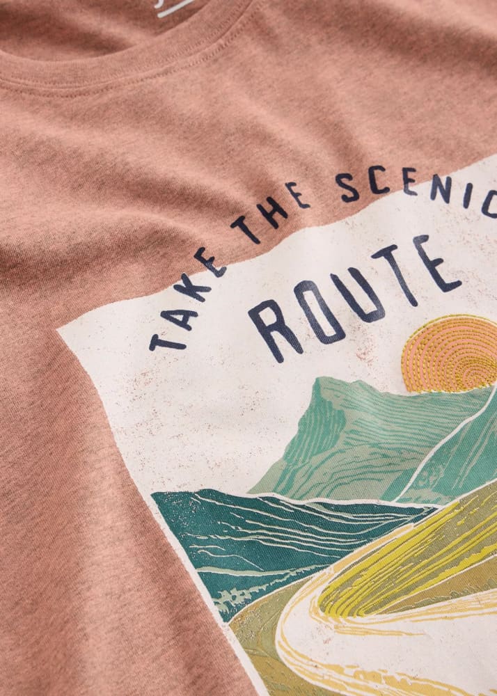 White Stuff- Abersoch Graphic Scene Bike in Pink Print