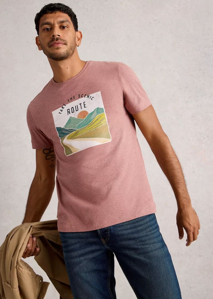 White Stuff- Abersoch Graphic Scene Bike in Pink Print