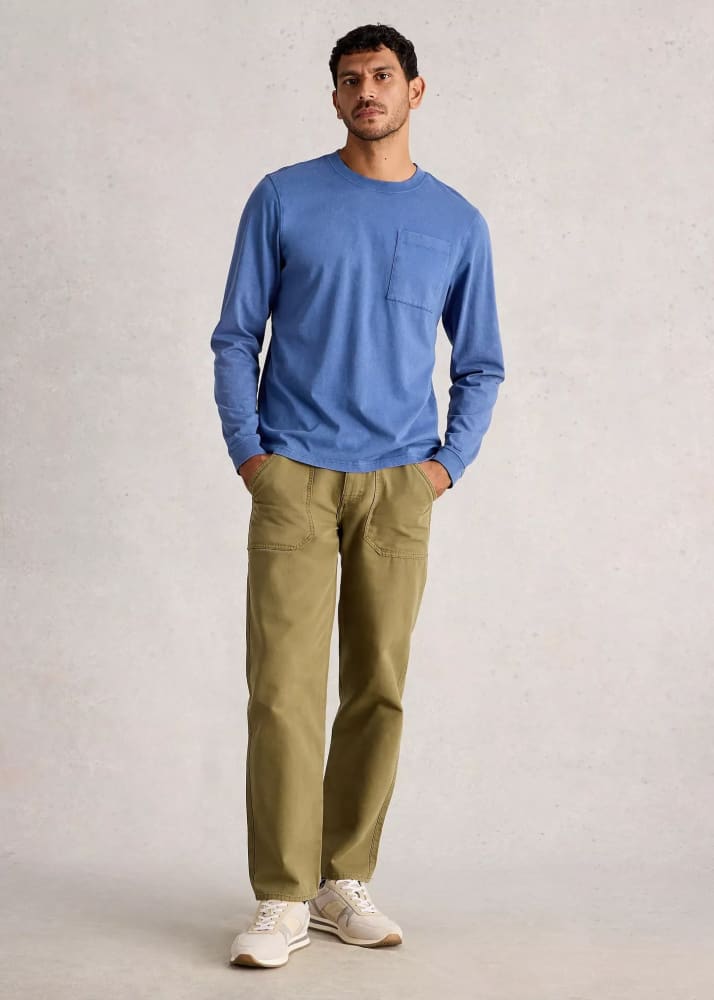 White Stuff- Accleton Crew Neck Long Sleeve Tee - Tees &