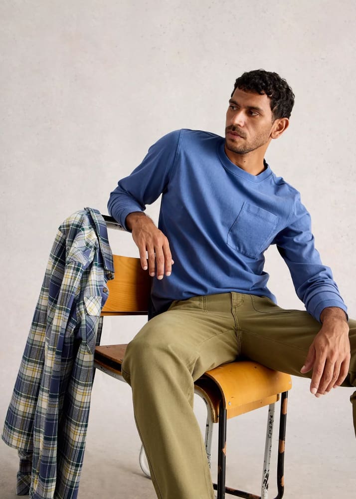 White Stuff- Accleton Crew Neck Long Sleeve Tee - Tees &