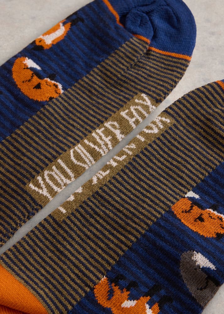 White Stuff- Embroidered Animal Socks - sock