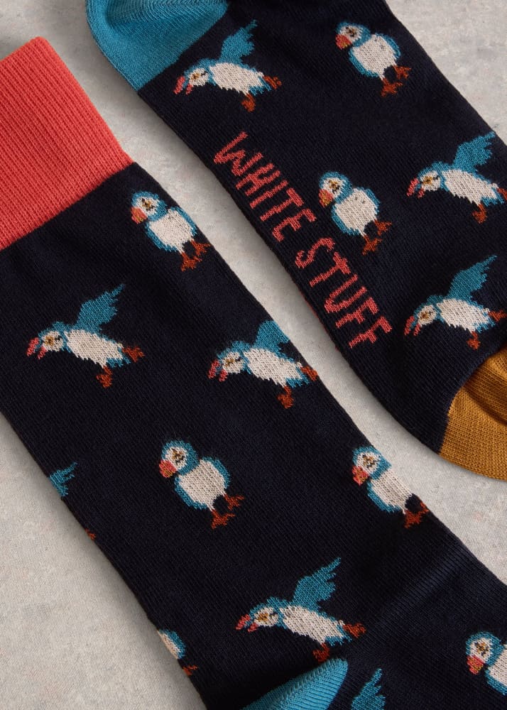 White Stuff- Embroidered Animal Socks - sock