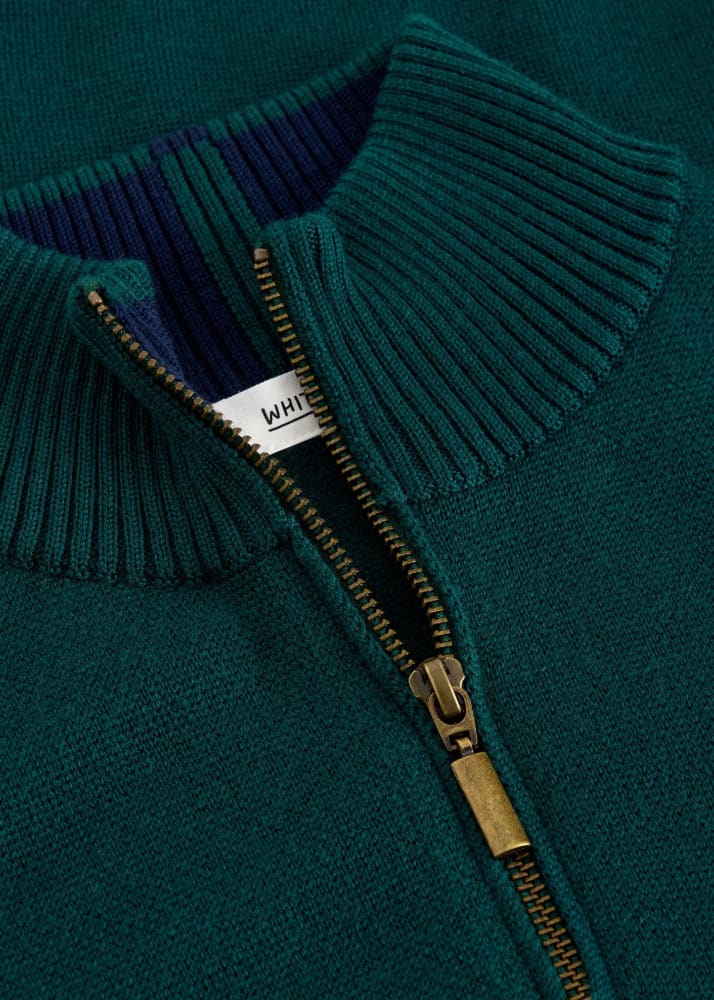 White Stuff- Newport Merino Long Sleeve Funnel in Emerald