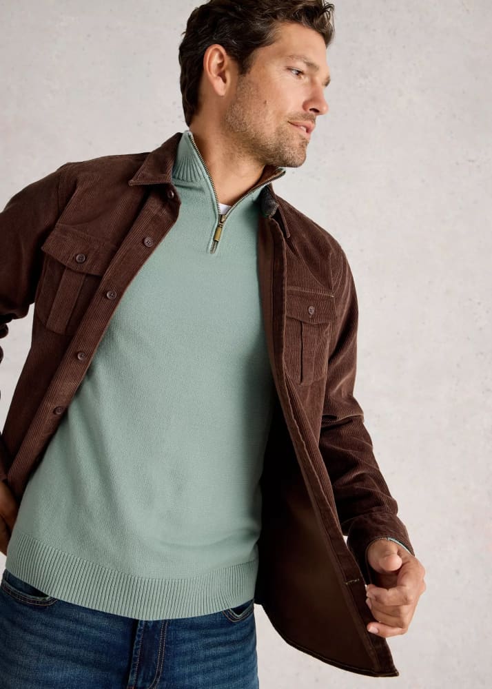 White Stuff- Newport Merino Long Sleeve Funnel in Light