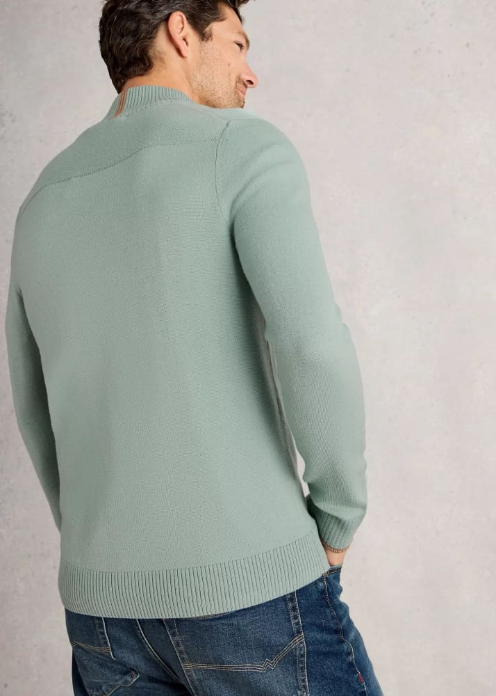 White Stuff- Newport Merino Long Sleeve Funnel in Light