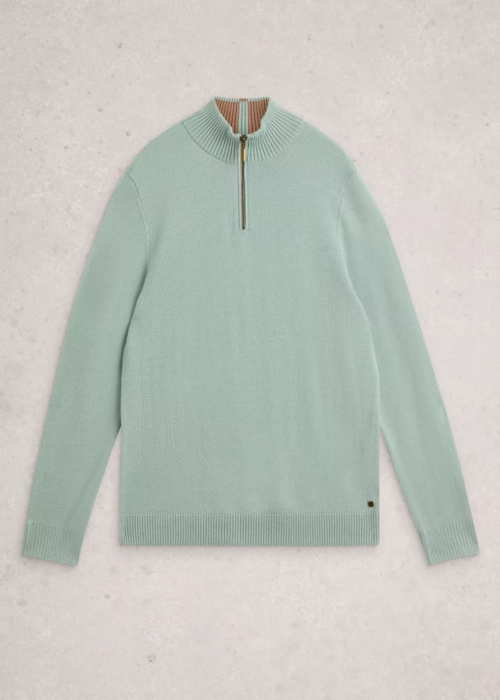 White Stuff- Newport Merino Long Sleeve Funnel in Light