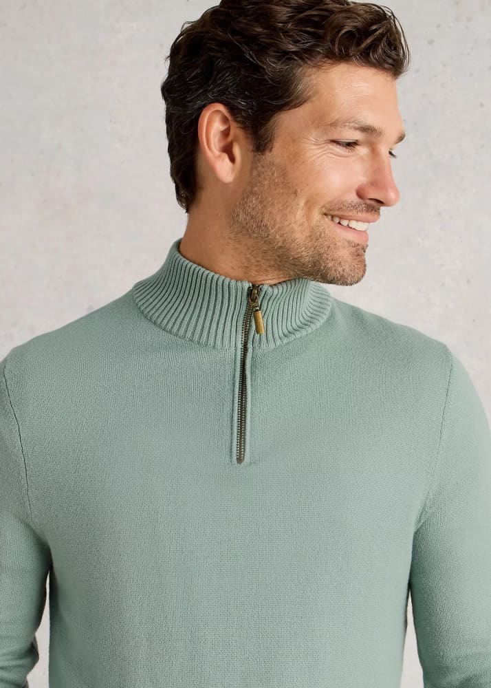 White Stuff- Newport Merino Long Sleeve Funnel in Light