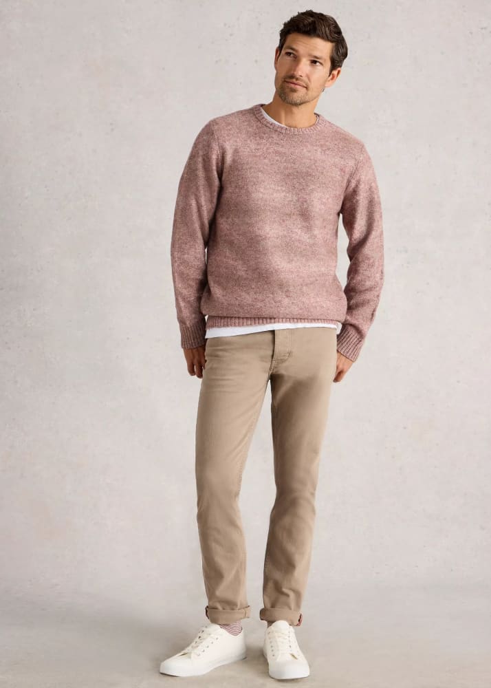 White Stuff- Ombre Crew Neck in Mid Pink - Sweater &