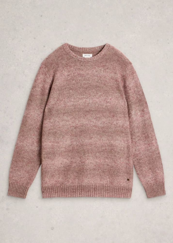 White Stuff- Ombre Crew Neck in Mid Pink - Sweater &