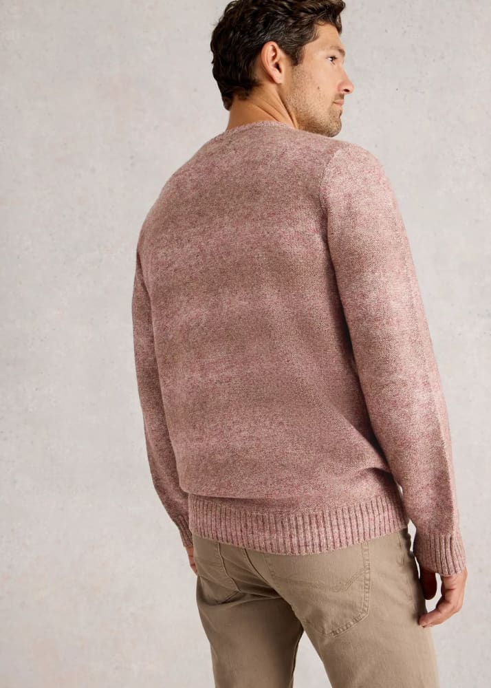 White Stuff- Ombre Crew Neck in Mid Pink - Sweater &